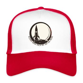 Trip to the moon - Trucker Cap - white/red - Front