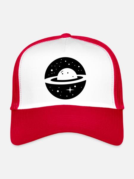 Planet - Trucker Cap - Weiß/Rot - Vorne