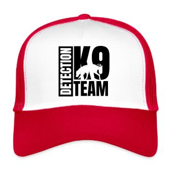 Scent Work | Canine Team | Scent Detection - Trucker Cap - Weiß/Rot - Vorne