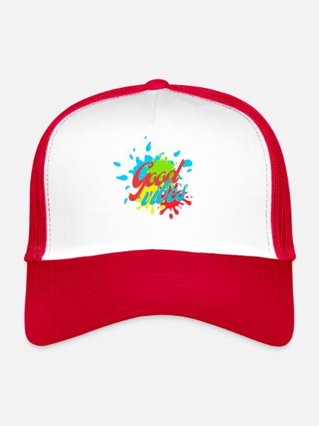 Vibes - Casquette trucker  - blanc/rouge - Devant