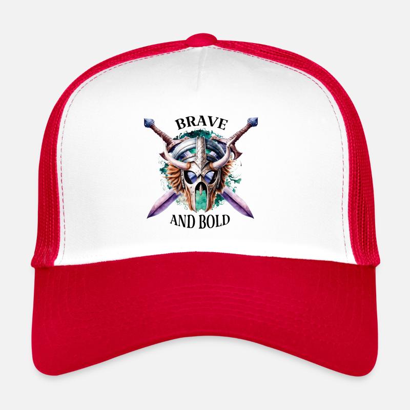 Mutig und Kühn - Trucker Cap - Weiß/Rot