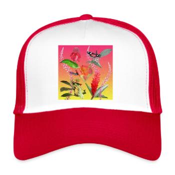 superclo3d.com Sandra Kuhl - Trucker Cap - Weiß/Rot - Vorne