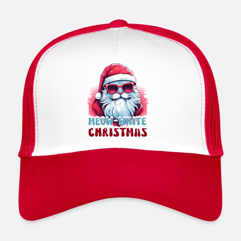 Santa's Turkish Angora Cat Trucker Cap