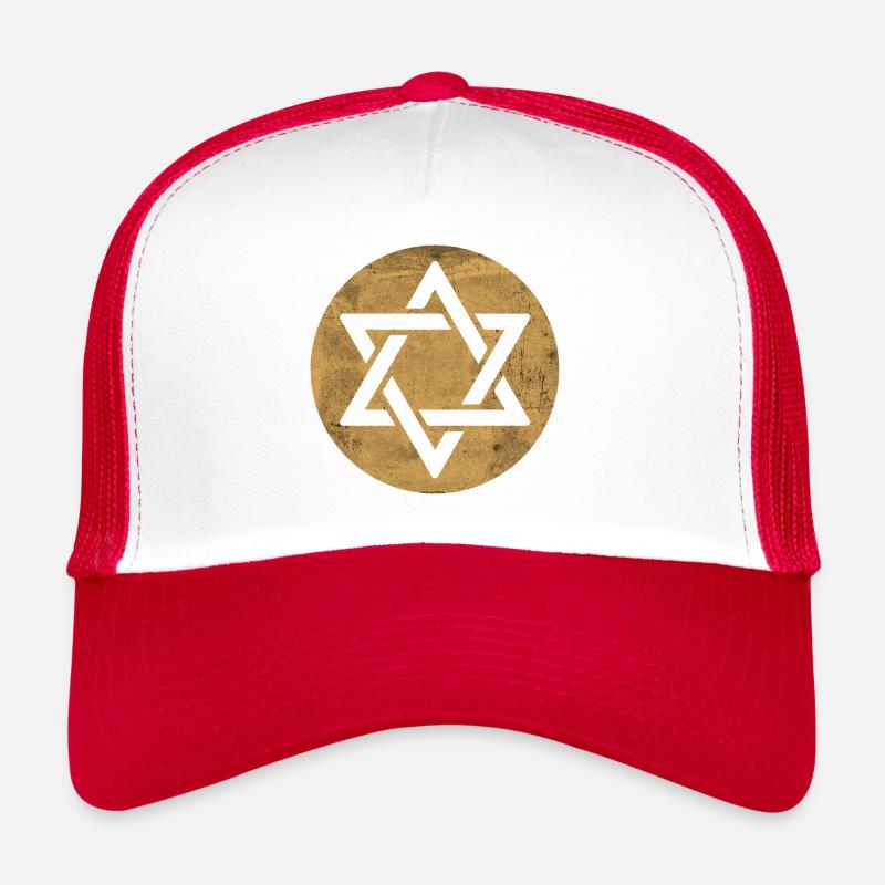 Étoile de David en cercle doré Casquette trucker 