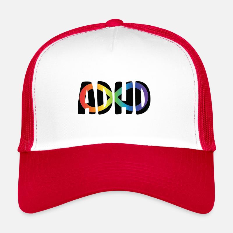 ADHS - Trucker Cap - Weiß/Rot