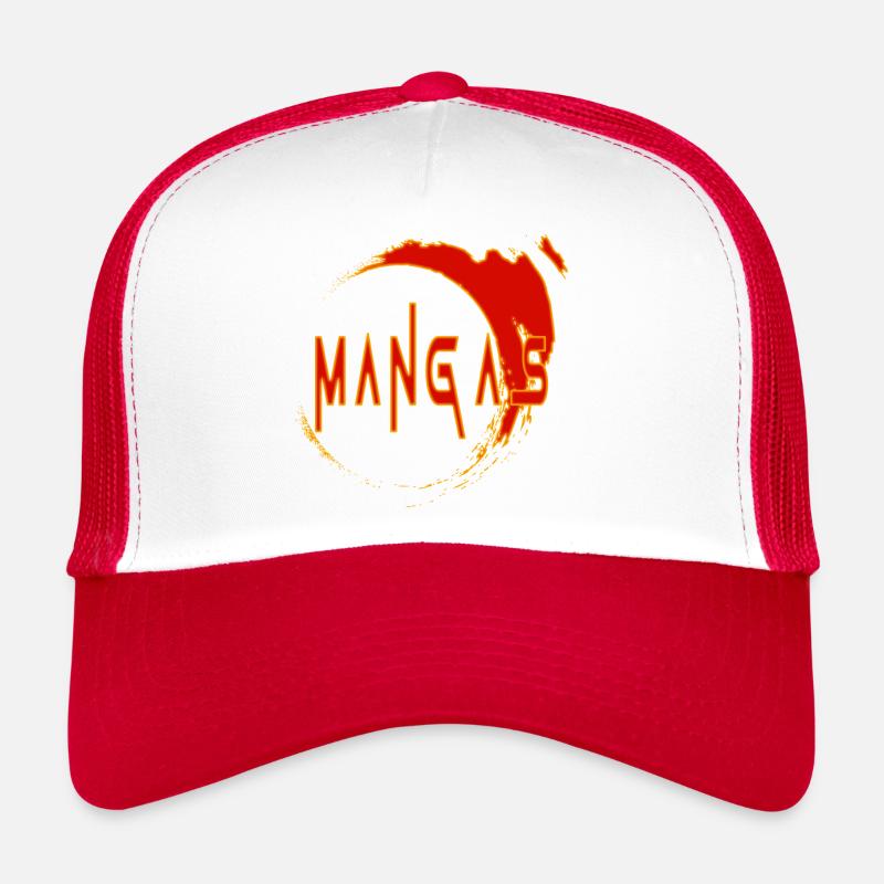Manga - Trucker Cap - white/red