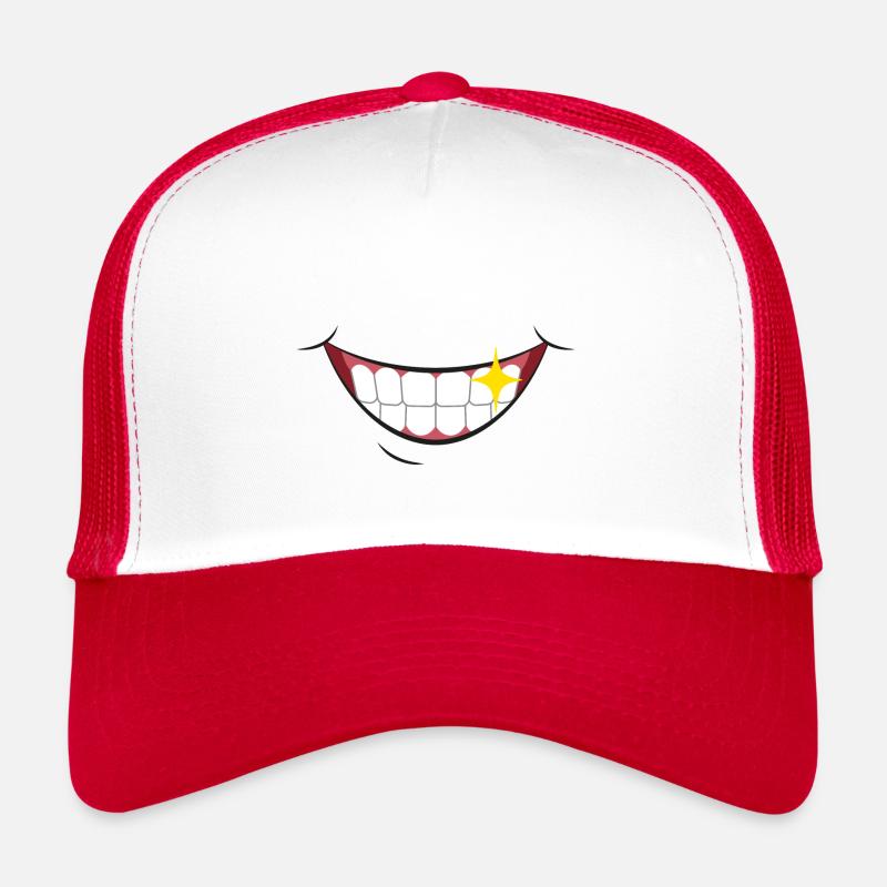 Facial expression grin smile mask gift Trucker Cap
