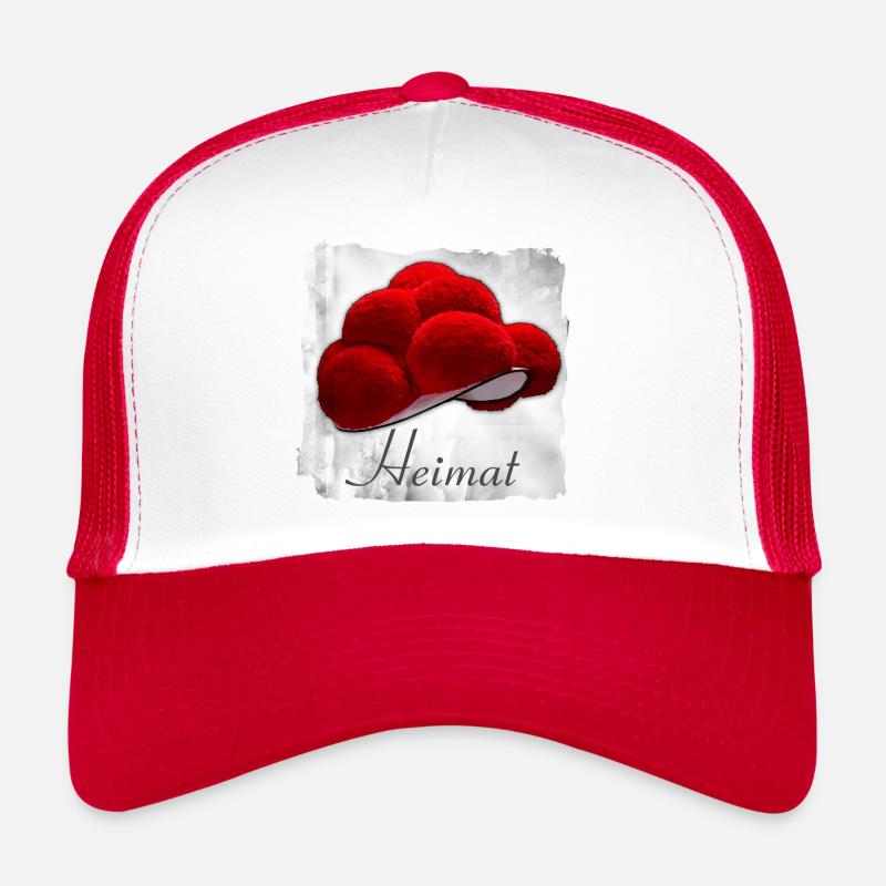 Bollenhut Heimat Schwarzwald 1.6 - Trucker Cap - Weiß/Rot
