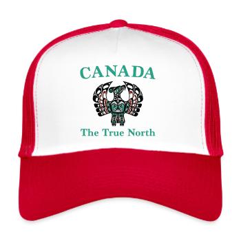 Canada - Haida Eagle-Wings - The True North - Trucker Cap - white/red - Front