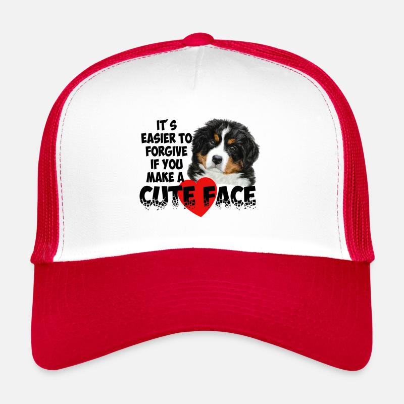 Berner Sennenhund - Trucker Cap - Weiß/Rot