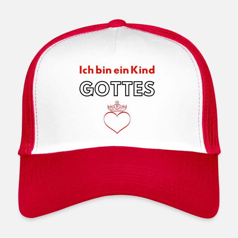 Ich bin ein Kind GOTTES ♥ - Trucker Cap - Weiß/Rot