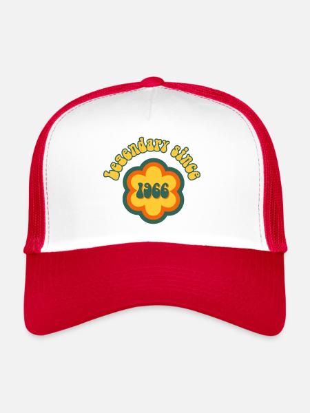 Legendary since 1966 Birthday Retro - Trucker Cap - white/red - Front