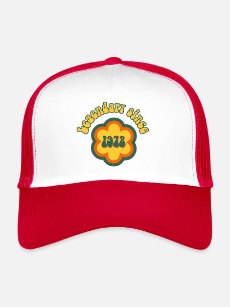 Legendary since 1978 Birthday Retro - Trucker Cap - white/red - Front