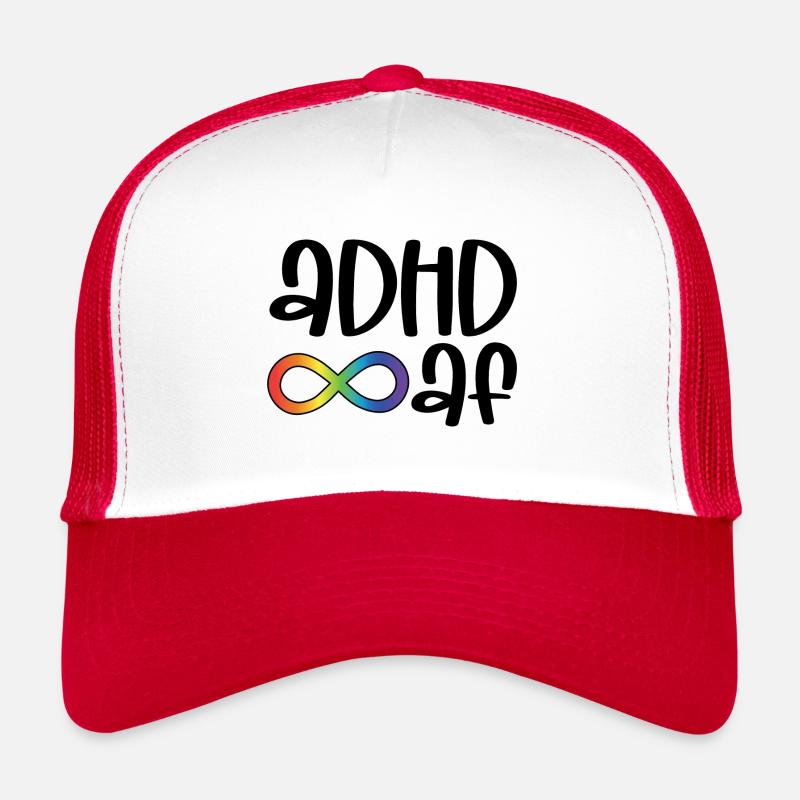 ADHS - Trucker Cap - Weiß/Rot