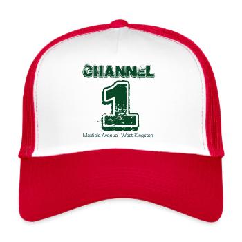 Channel 1 - Maxfield Avenue - Trucker Cap - white/red - Front