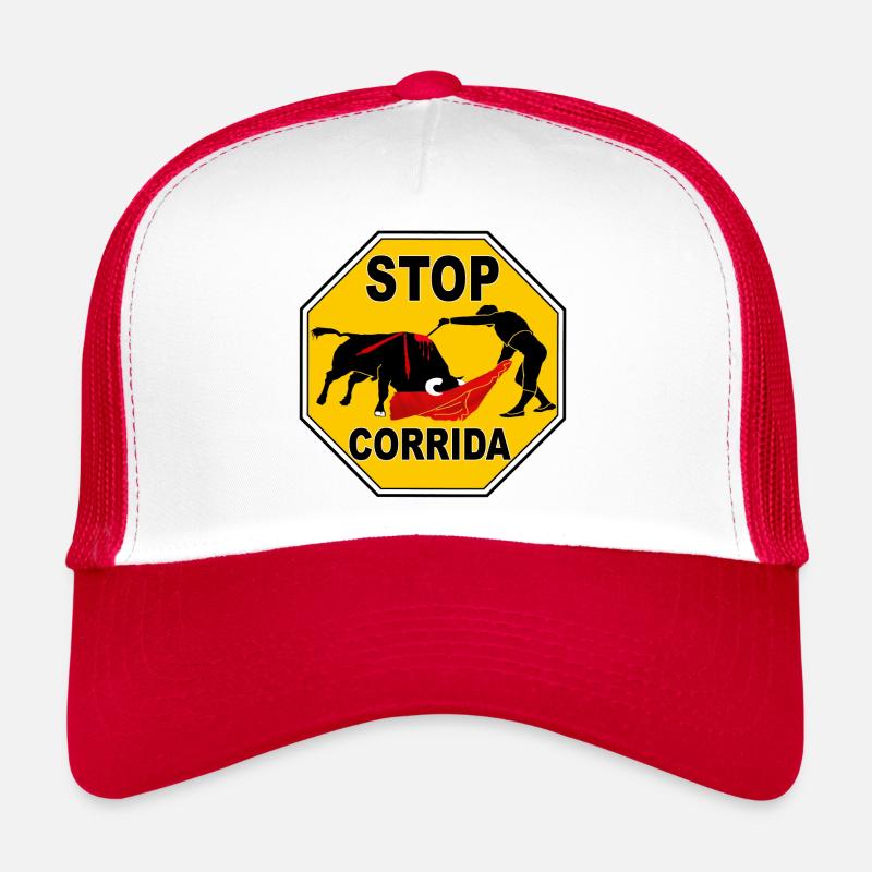 Stop corrida - Casquette trucker - blanc/rouge
