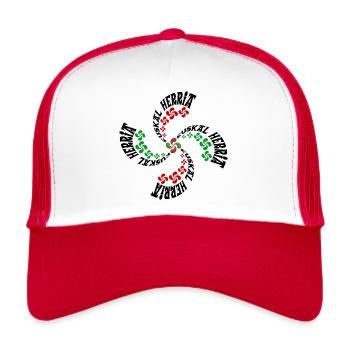 Basque Country Cross - Trucker Cap - white/red - Front
