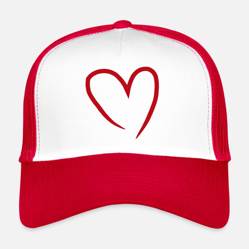 Cœur Rouge Casquette trucker 