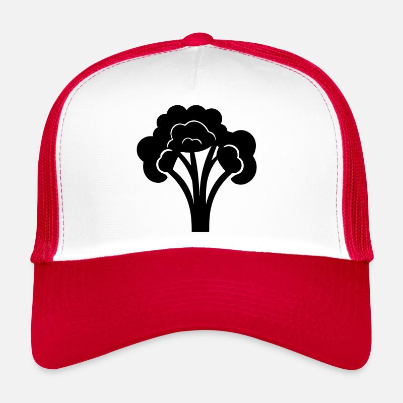 brocoli - Casquette trucker  - blanc/rouge