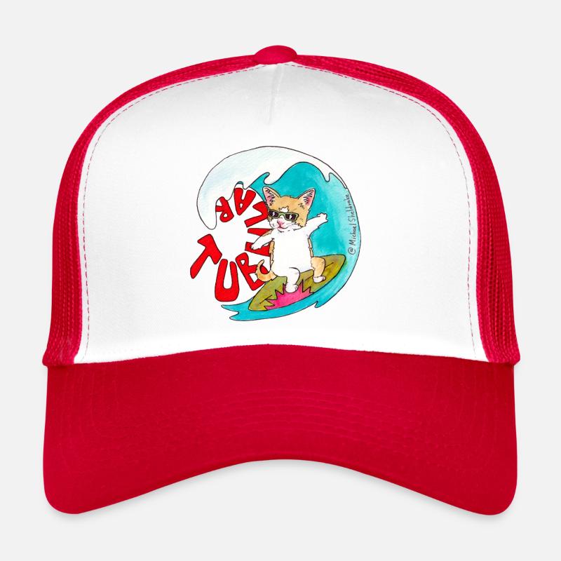Totally Tubular - Trucker Cap - white/red