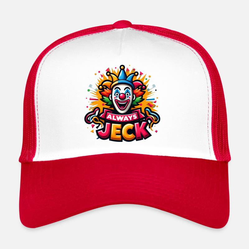 Always Jeck - Trucker Cap - Weiß/Rot