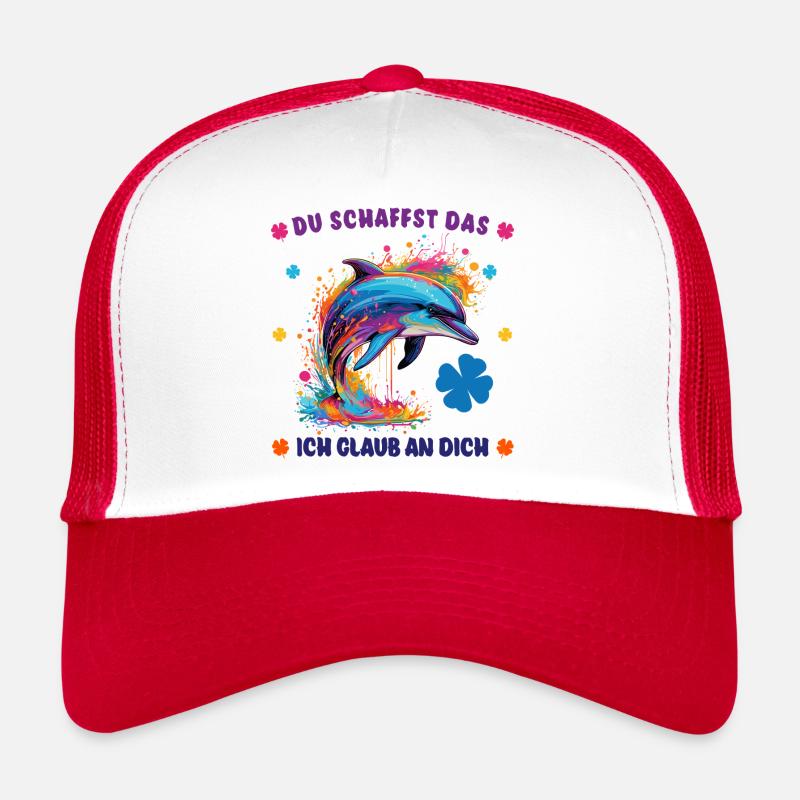 Du schaffst das! - Glücksbringer - Delphin Delfin Trucker Cap