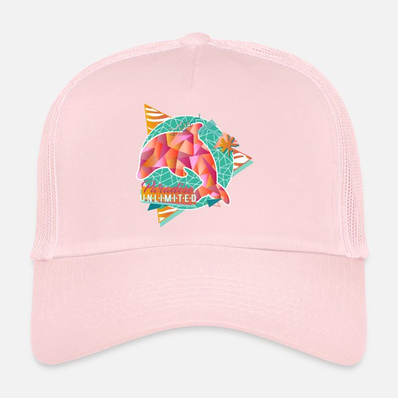 Paradise Unlimited (Low Poly Delfin) Casquette trucker 