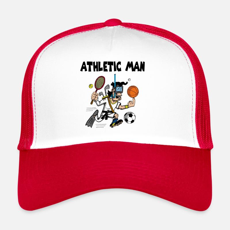 Der versierte Sportler - Trucker Cap - Weiß/Rot