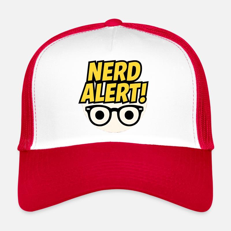Alerte nerd : design amusant avec lunettes Casquette trucker 