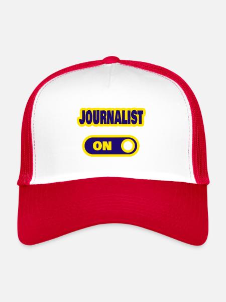 journalist - Trucker Cap - Weiß/Rot