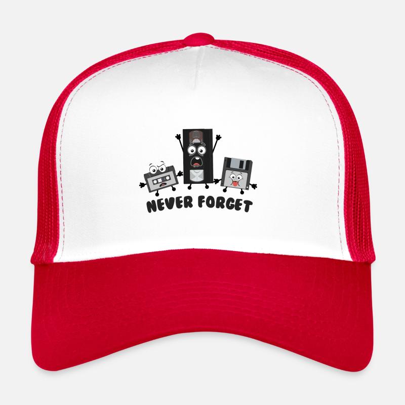 Never forget - nie vergessen - Trucker Cap - Weiß/Rot