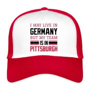 Pittsburgh - Trucker Cap - Weiß/Rot - Vorne