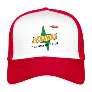 Brawndo, le mutilateur de la soif - Casquette trucker  - blanc/rouge - Devant