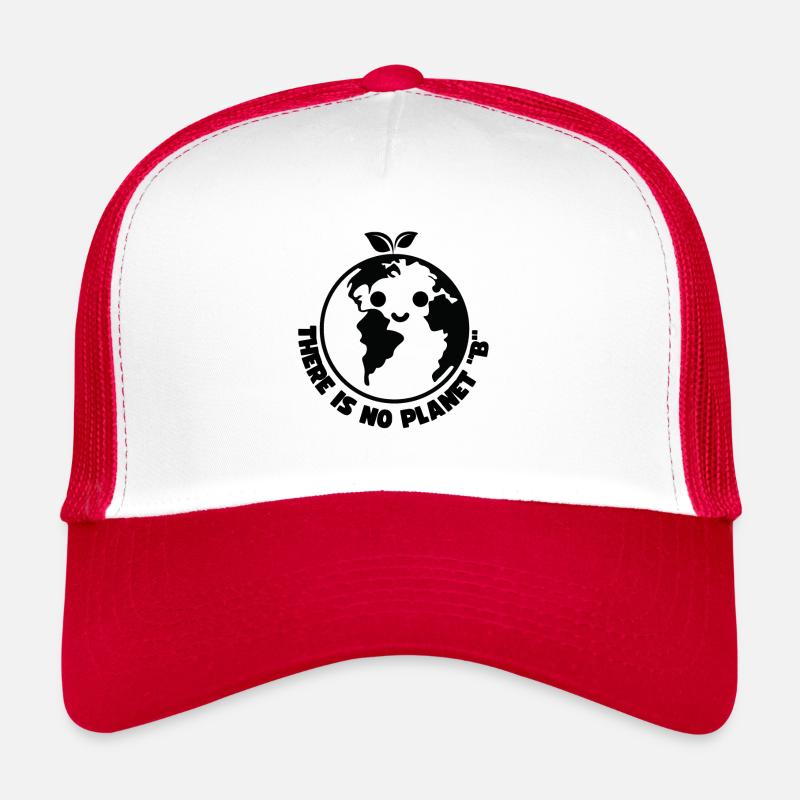 THE IS NO PLANET B - Protecting the planet - Trucker Cap - white/red