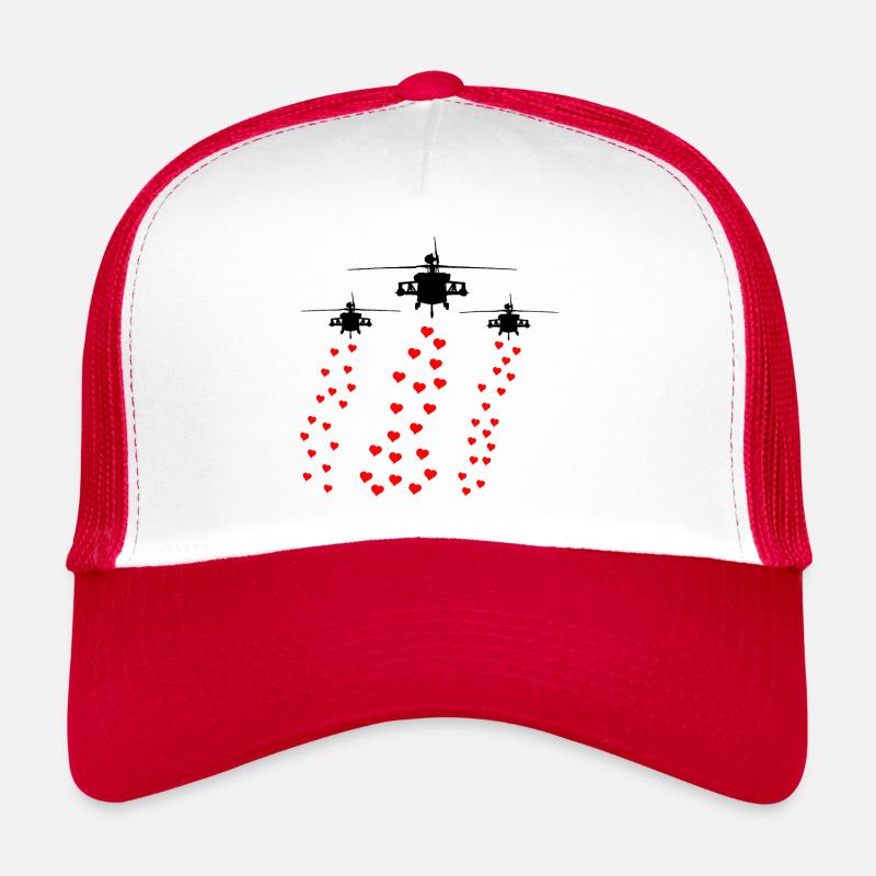 Hélicoptère Hélicoptère Cœurs Paix Casquette trucker 