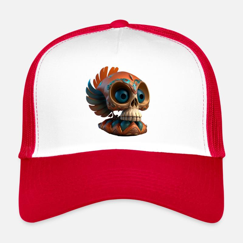 Crâne de Coatl | Crâne | Dias de los Muertos Casquette trucker 