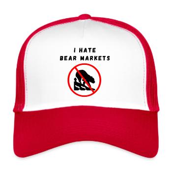 Marché - Casquette trucker  - blanc/rouge - Devant