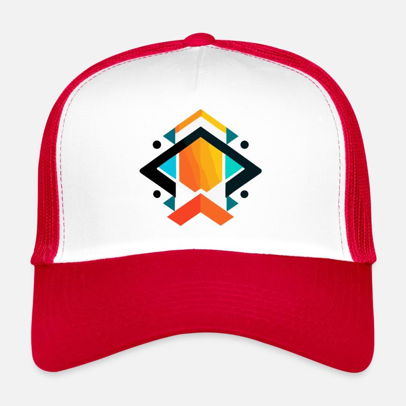 LOVE DANCING - Statement-Piece V3 - Casquette trucker  - blanc/rouge