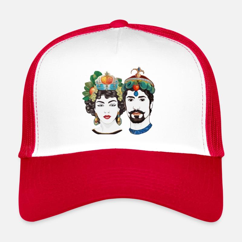 Teste di Moro - Trucker Cap - white/red