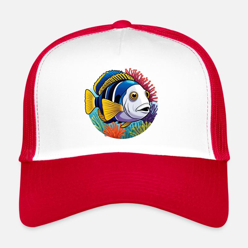 Bunter Korallenfisch und Seeanemonen Trucker Cap