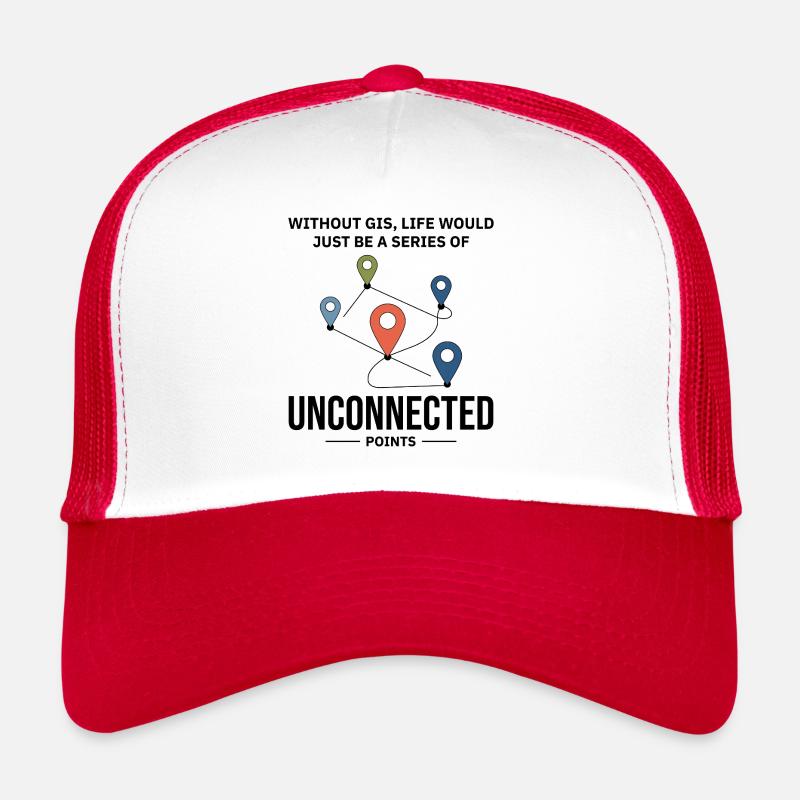 GIS Unconnected Points Map Data Analysis Trucker Cap