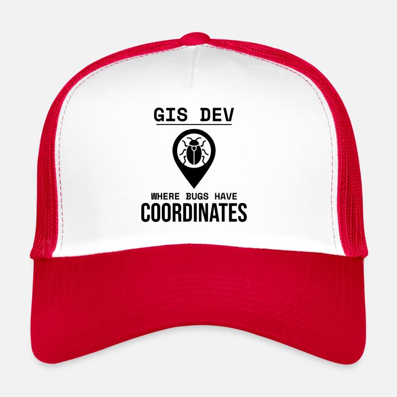 GIS Dev Debugging Coordinates Geospatial Bug Trucker Cap