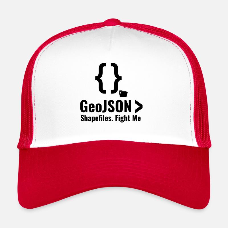 Debatte über GeoJSON-Shapefiles GIS-Datenformat Trucker Cap