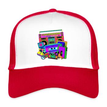 80s Love Allstars - Trucker Cap - white/red - Front