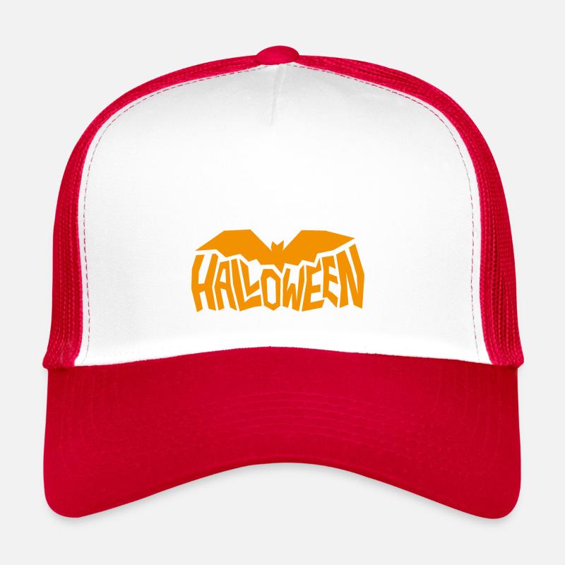 Halloween-Peitsche - Trucker Cap - Weiß/Rot