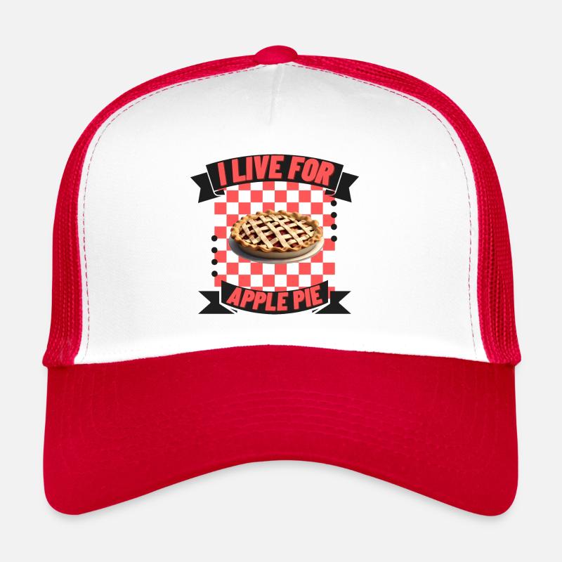 Wie roter Apfelkuchen - Trucker Cap - Weiß/Rot