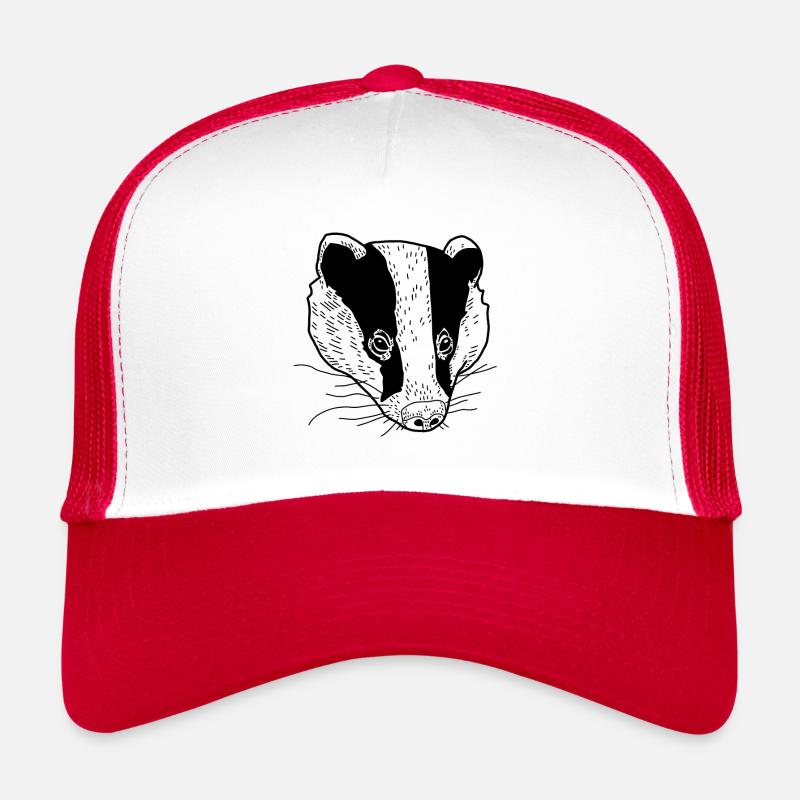 Badger - Trucker Cap - white/red