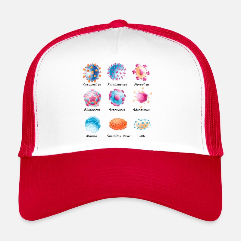 Divers virus - norovirus, VIH, etc. Casquette trucker 