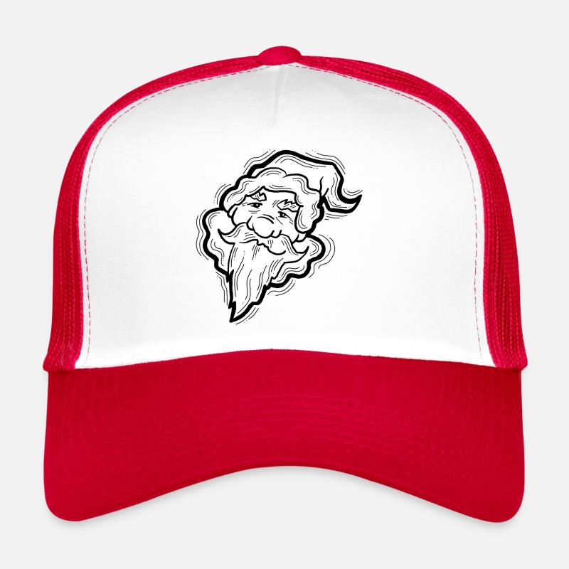 Père Noël - Casquette trucker  - blanc/rouge