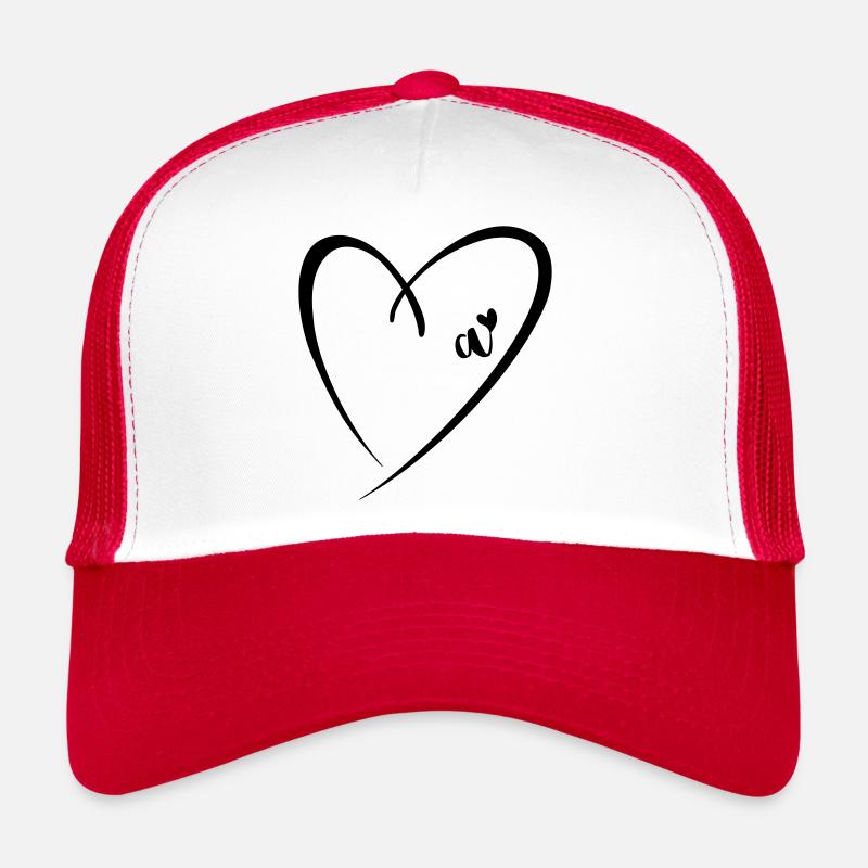 Small Letter A Heart Trucker Cap